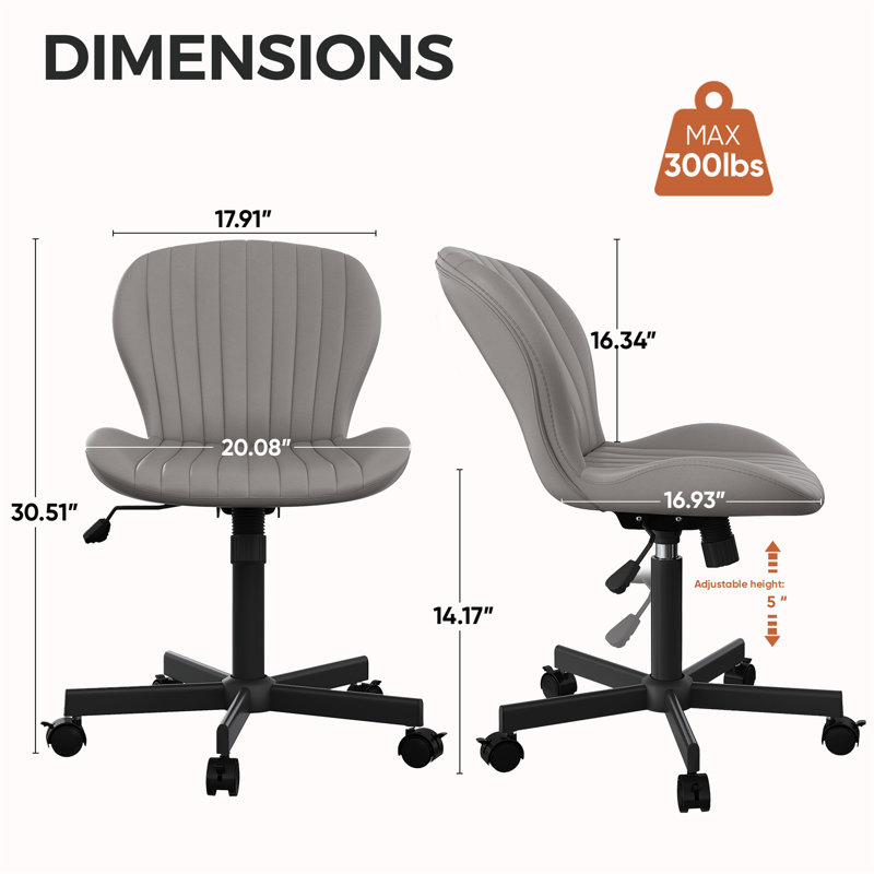 Chaise de bureau en polyuréthane, Dark grey