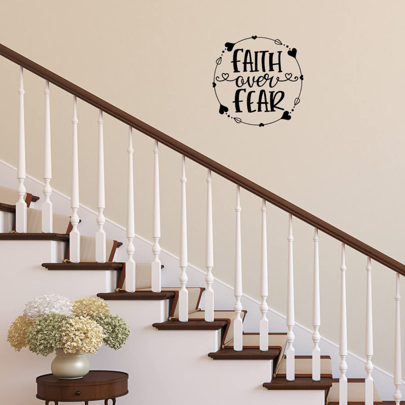 Text & Numbers Non-Wall Damaging Wall Decal, Black, 13" H x 13" W
