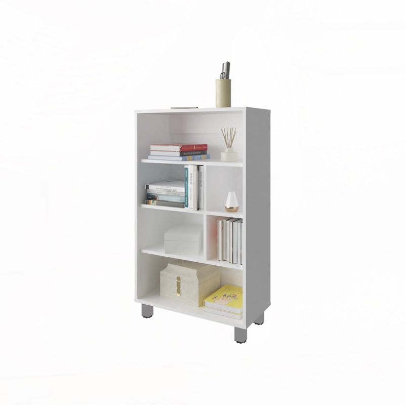 Bibliothèque avec 6 tablettes, Blanc