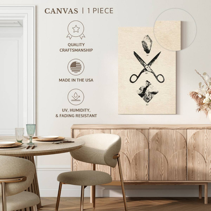 Papier ciseaux Senne Rock Vintage, H 51 po x l 34 po