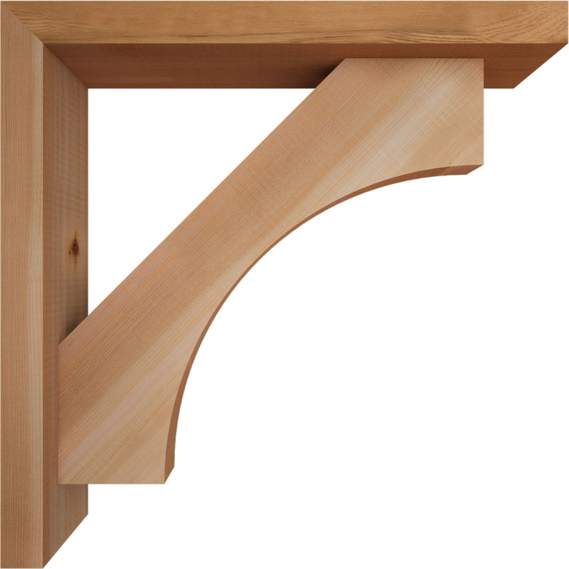 Support Westlake Block avec support décalé, 20 po x 20 po, Cèdre rouge occidental de l 3 1/2 po (lisse)