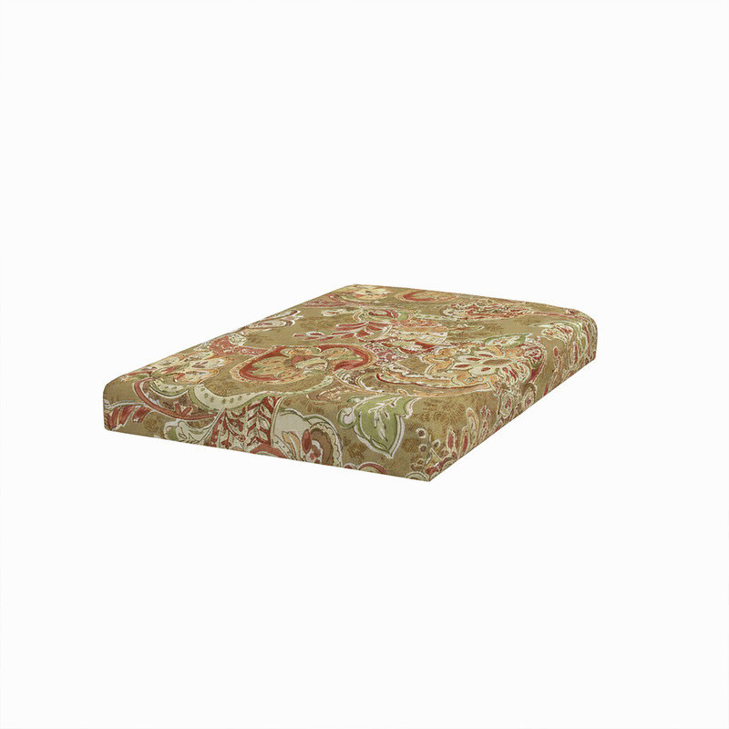 Coussin de remplacement pour repose-pieds d'extérieur Sunbrella, Paisley Sausalito Adobe
