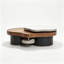 Table basse 47,24 po en placage de noyer avec plateau en pierre micro-cristallin rotatif à 360 ° et 2 tiroirs de rangement pivotants