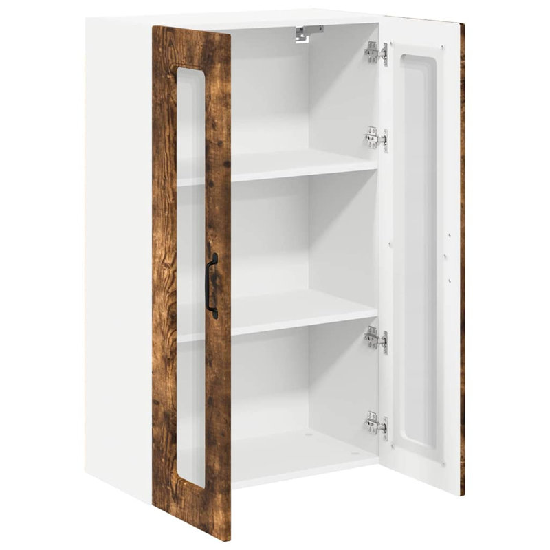 Vidaxl Kitchen Wall Cabinet Brown Oak 60 X 31 X 100 Cm Engineered Wood, 100cm H x 60cm W x 31cm D, Smoked Oak