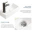 Mini-lavabo rectangulaire blanc en céramique 14 po Topcraft