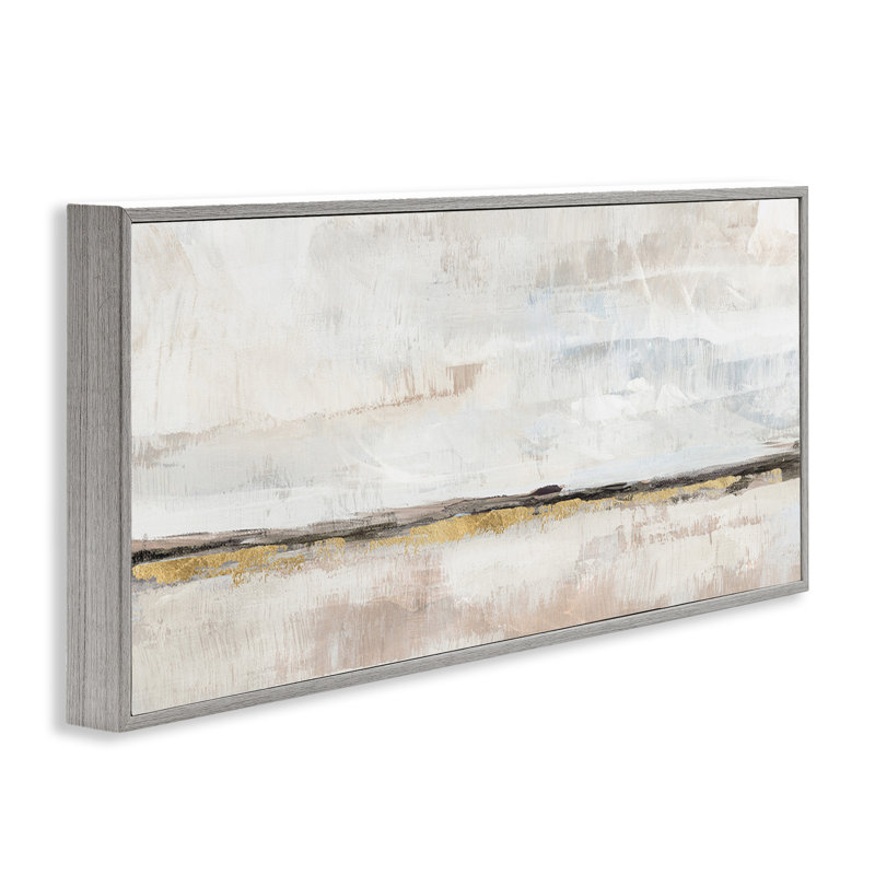 «Neutral Horizon Landscape», art de la giclée encadrée par Nina Blue, Estampe numérique Farmhouse, H 10 po x l 24 po