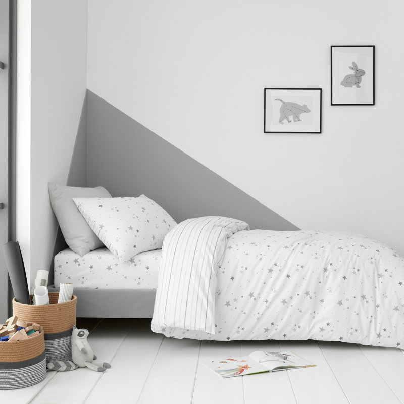 Stars 100% Cotton Duvet Cover Set with Pillowcases, Junior Duvet Cover + 1 Standard Pillowcase