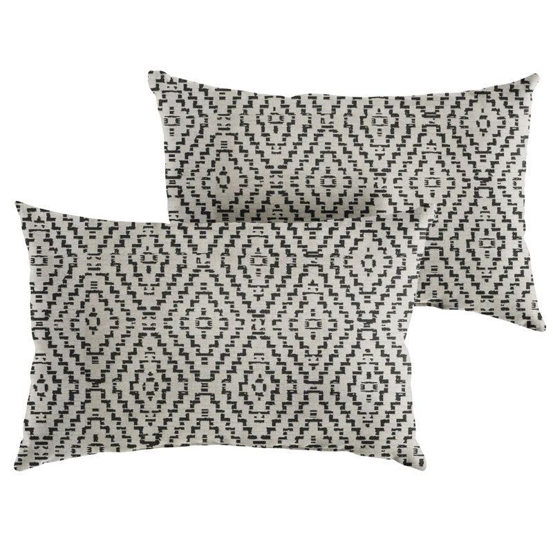 New Sunbrella 2023 Sunbrella® Lumbar Rectangular Indoor/Outdoor Pillow Cover & Insert, 12" x 18"