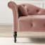 Chaise longue avec boutons capitonnés et pieds en bois massif-313189292
