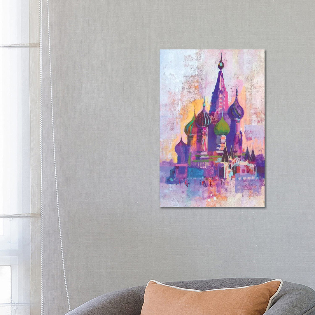 Moscow Saint Basil's Cathedral by Colin Ruffell - Wrapped Canvas Painting