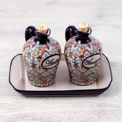 Ceramic Oil & Vinegar Cruet Set