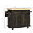 Modern Rolling Kitchen Island Cart With Spice Rack, Brown Oak-643714165