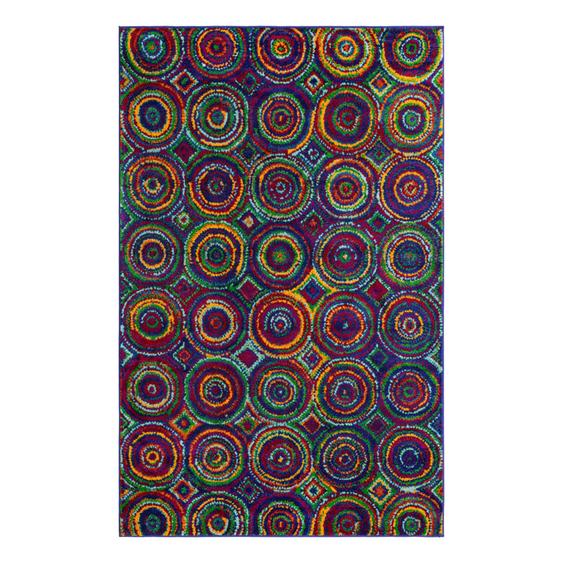 Geometric Indoor Rug, Rectangle 5'3" x 8'