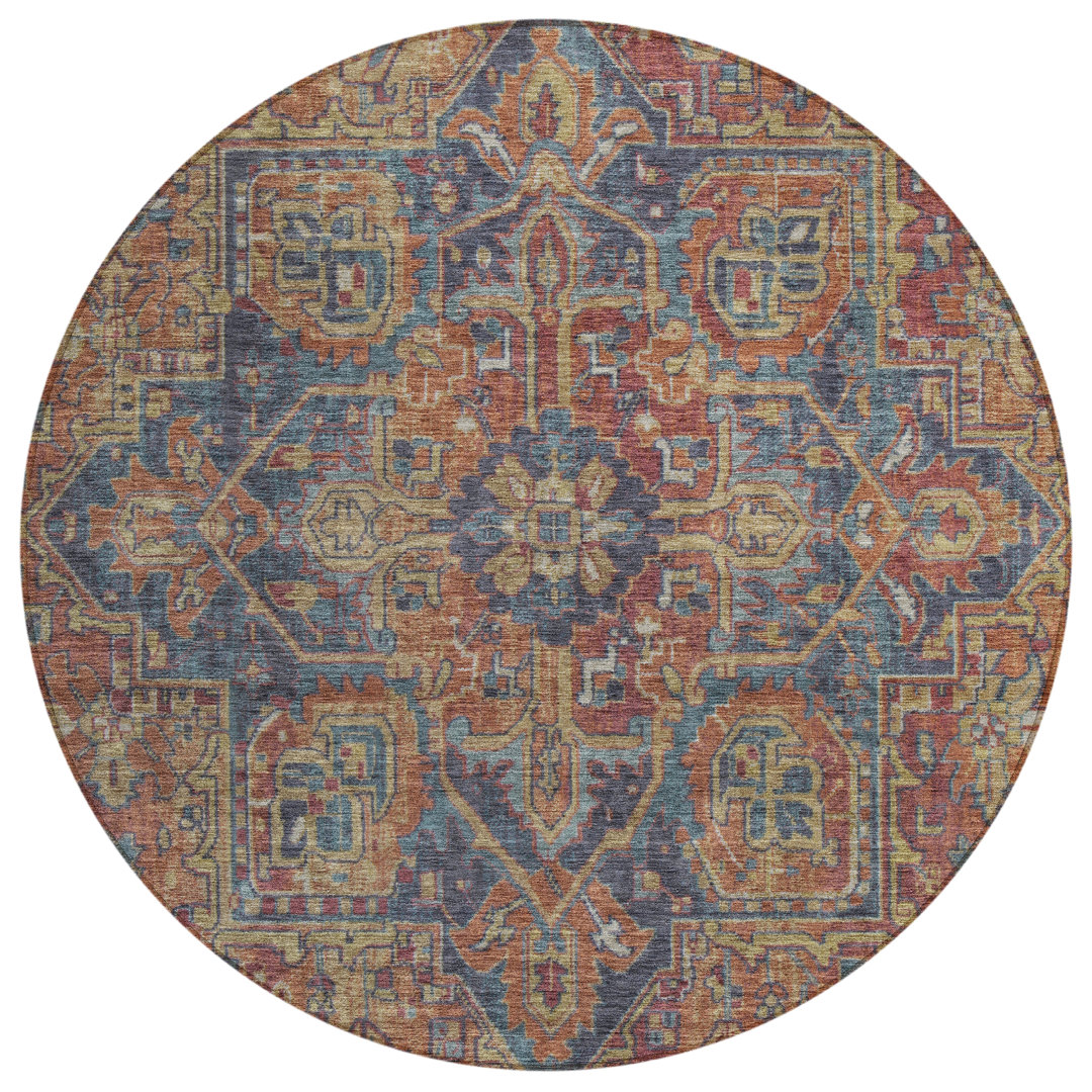Washable Oriental Indoor / Outdoor Rug Bungalow Rose Rug