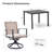 Niyana 4-Person Outdoor Dining Set with Swivel Rocking Chairs 