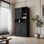 Armoire de rangement pour buanderie autoportante avec deux paniers inclinables et tablettes réglables - Organisateur multifonctionnel pour la maison et la salle de bain