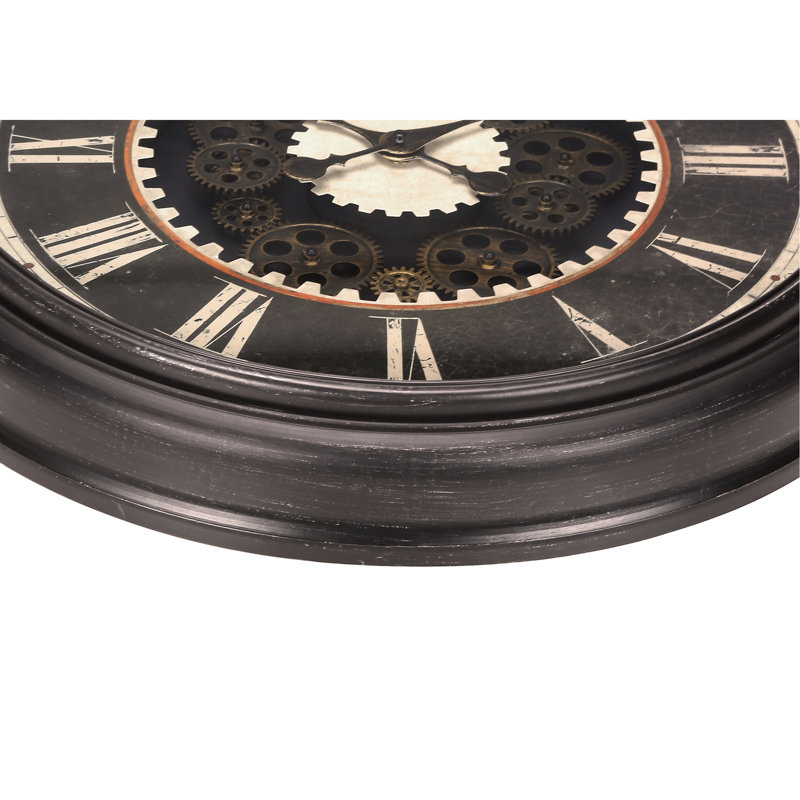 Clocks, Round, Gear Mechanism, Wall Clock, Transitional