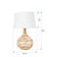 Lampe de table brune 23,5 po Aletse