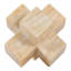 Sculpture décorative en forme de vérin en marbre pour table - objet décoratif moderne pour la chambre à coucher ou le salon - 4 po, blanc et brun clair