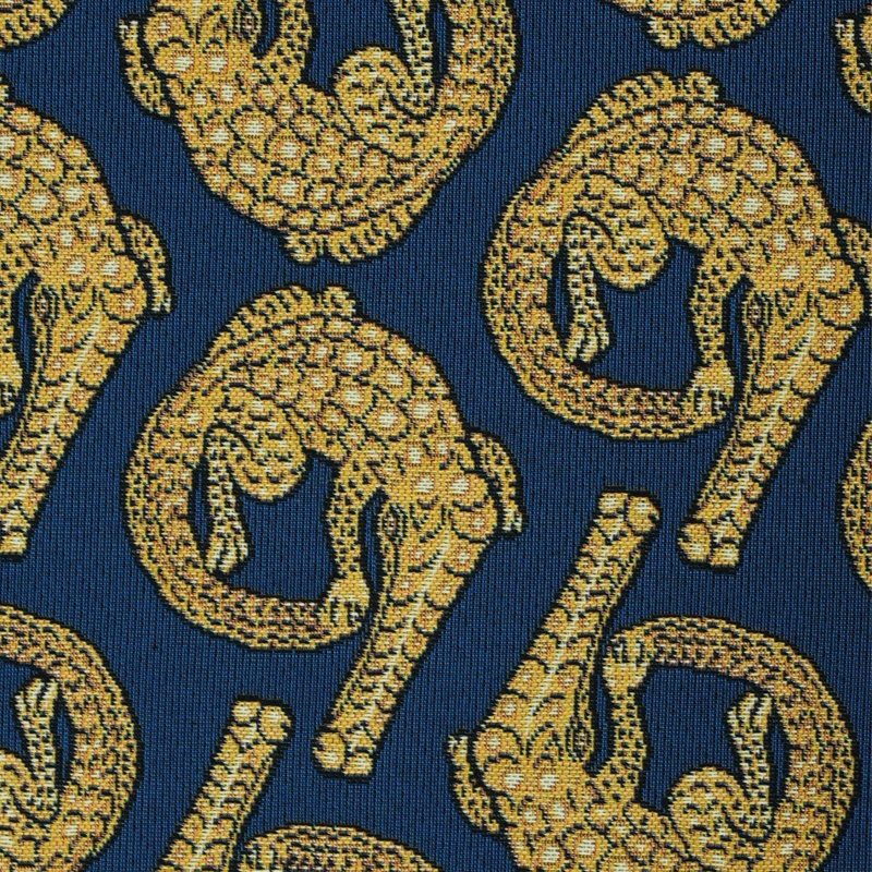 Croco Jacquard Fabric, Royal