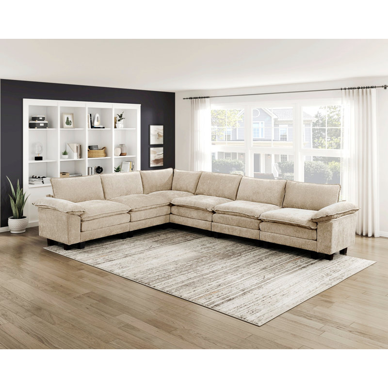Canapé modulaire, canapé de salon pour l'intérieur, Taupe