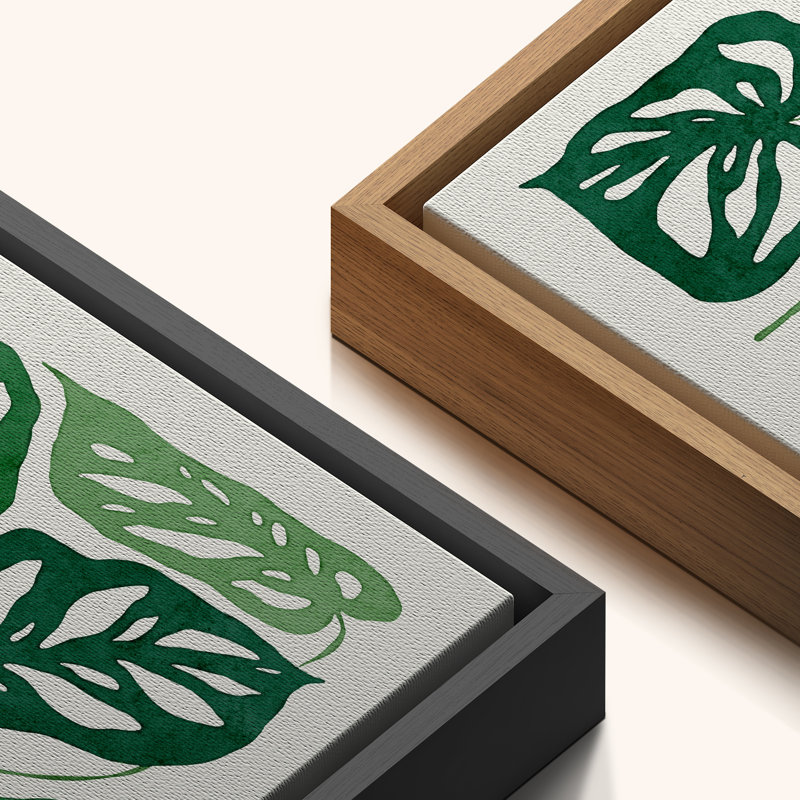 Abstrait vert tropical, feuille de jungle tropicale, botanique, floral, milieu du siècle, style boho moderne, salon, Noir