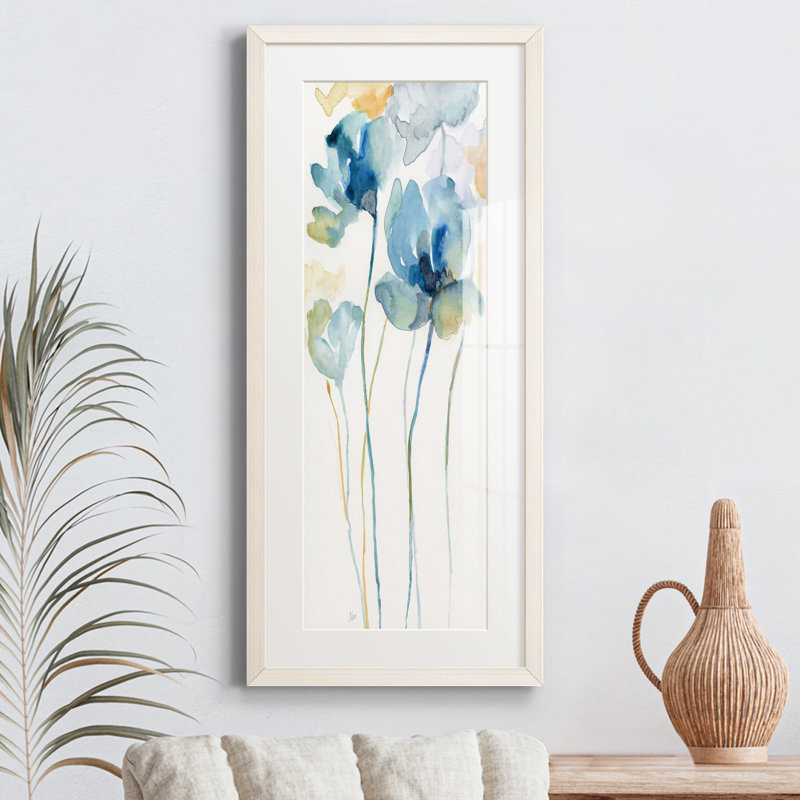 Peinture sur papier encadrée, Blanc