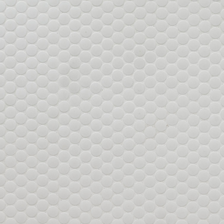 Penny Round 12 in. x 13 in. Porcelain Mosaic Wall & Floor Tile