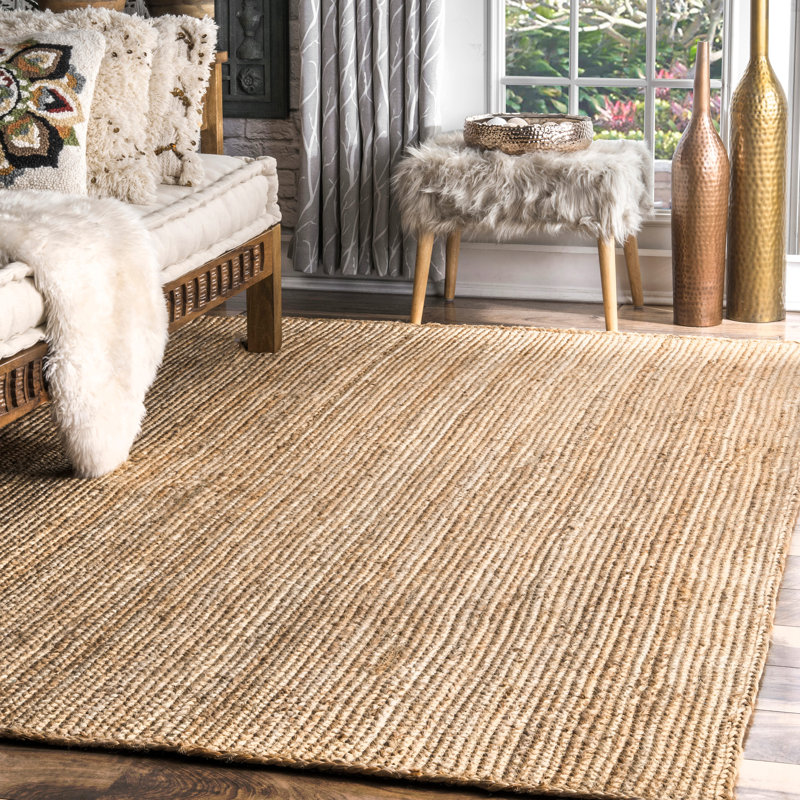 Tapis en jute naturel Aevry, Rectangle 2 pi 3 po x 4 pi