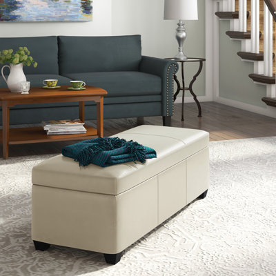 Aiyahna 46.85" Wide Rectangle Upholstered Storage Ottoman