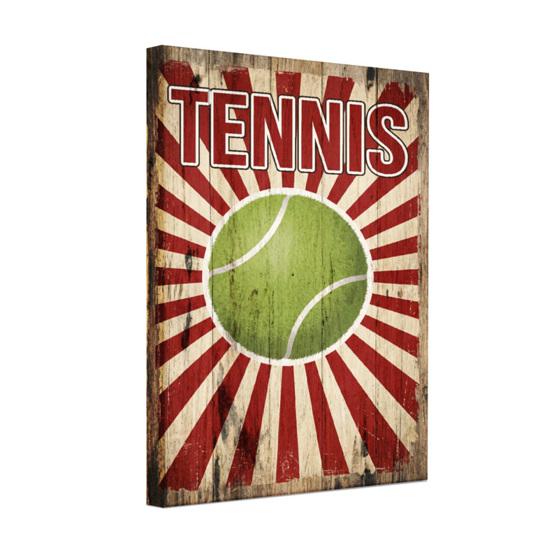 Impression de motif en bois de balle de tennis Bath & Laundry, H 24 po x l 16 po