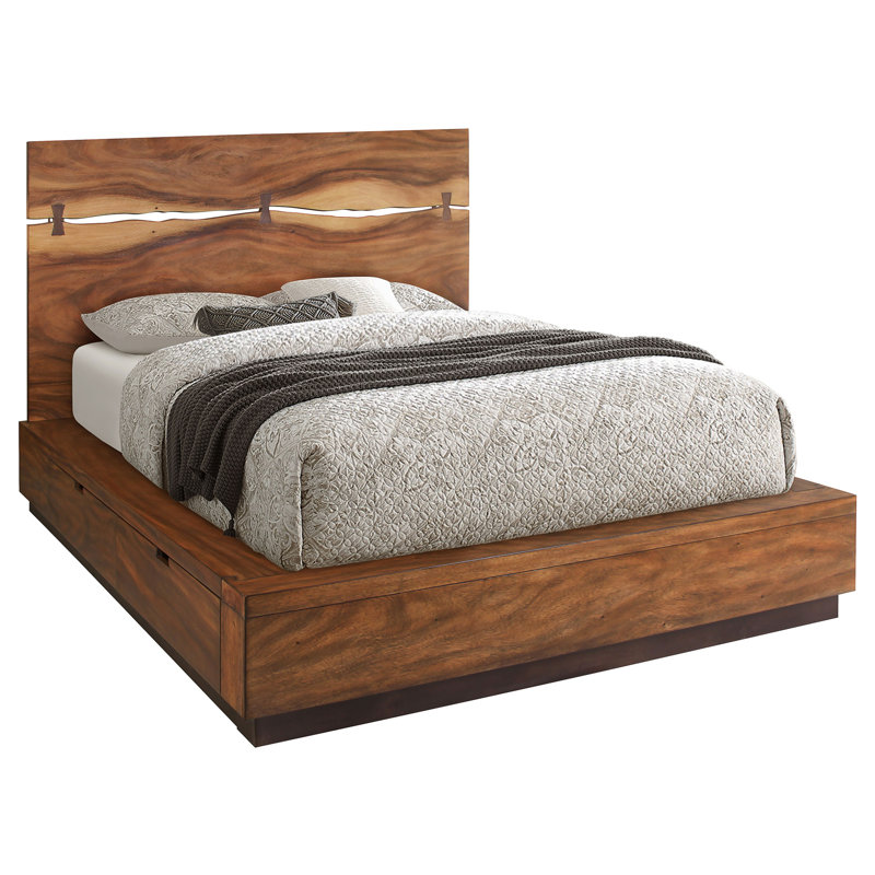 Mallory Smokey Walnut Eastern King Storage Platform Bed