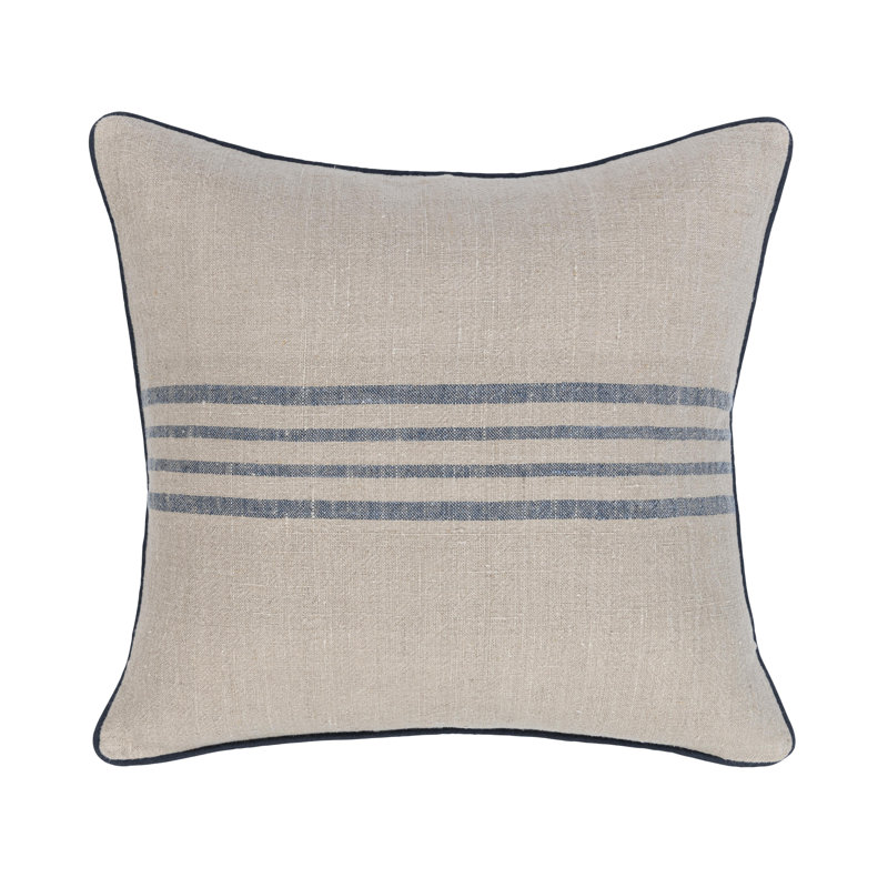 Newport Linen Pillow Cover & Insert, Square 22"