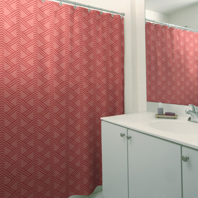 Rideau de douche simple Classic Zig Zag
