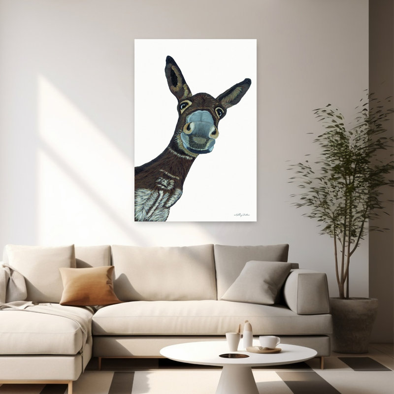 «Hey There Donkey», art contemporain, H 60 po x l 40 po