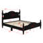 Structure de lit plateforme en bois, lit plateforme de style rétro avec support en lattes de bois-696210965