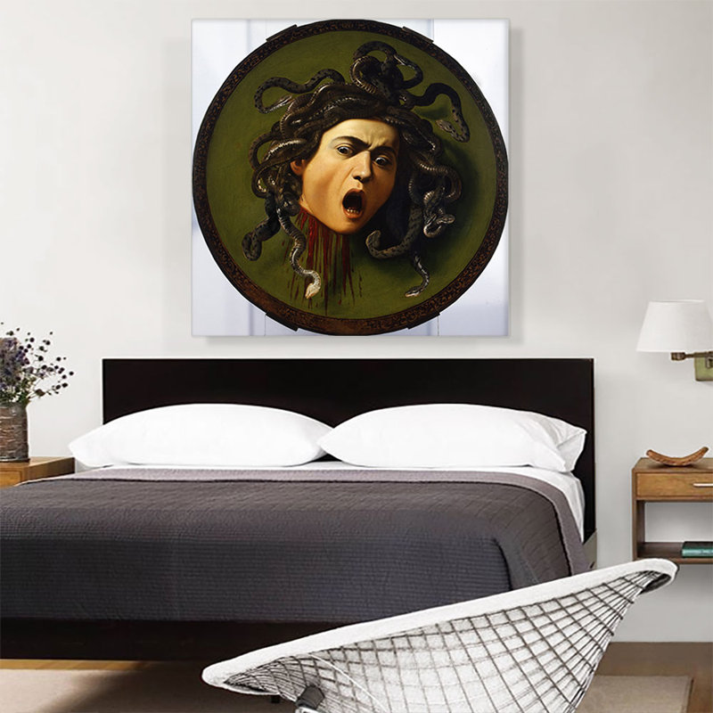 Medusa Shield 1597 - impression, H 36 po x l 36 po x P 0,75 po