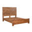 Structure de lit brun en bois massif
