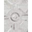 Leather Geometric Area Rug in Silver