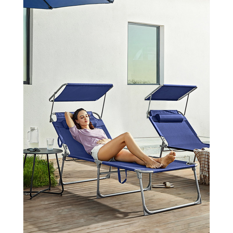 Guila 200cm Long Single Chaise, Blue