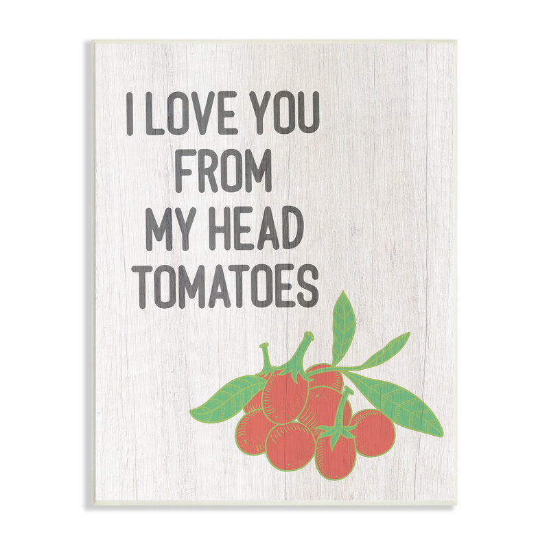 Clever Love You Tomatoes Farm, Plaque murale, L 10 po x H 10 po