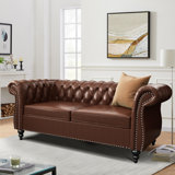 62'' Faux Leather Loveseat