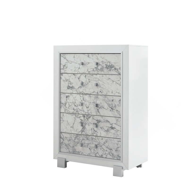 Commode blanche en marbre