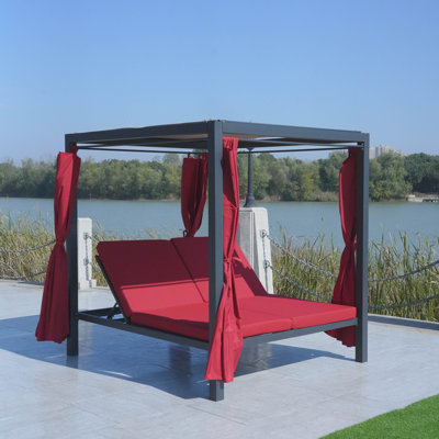 Chaise longue d'extérieur en métal Kanari - ensemble de 2