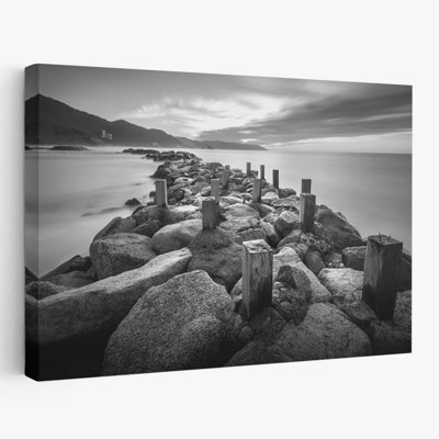 The Wreck - Landscape Photography Black And White Seascape Art