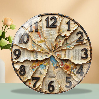 Horloge murale rétro vintage 12 po