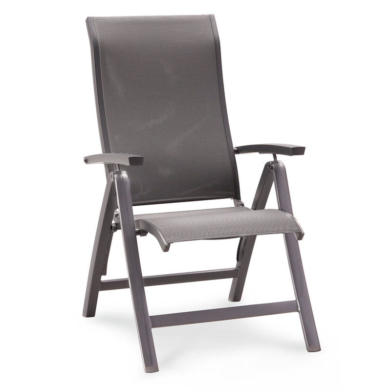 Lasseter Folding Deck Chair, Anthracite Matt