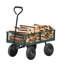 Les chariots de chariot de jardin facilitent le transport du bois de chauffage