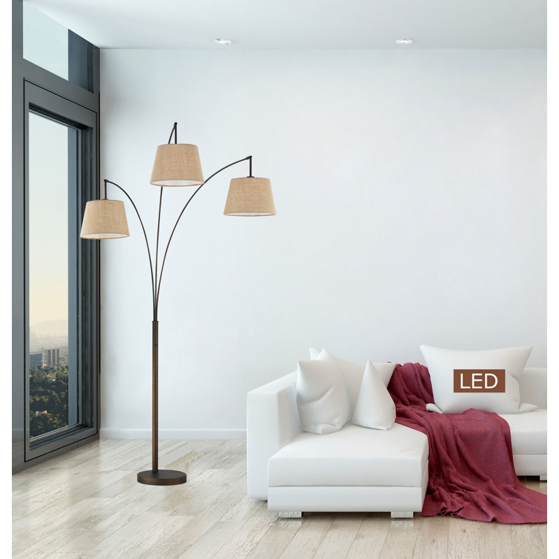 Luce 84'' Tree Floor Lamp, Antique Bronze, Light Brown