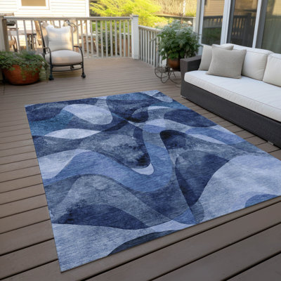 Alfonzo Stain Resistant Abstract Area Rug